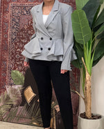 Grey peplum jacket
