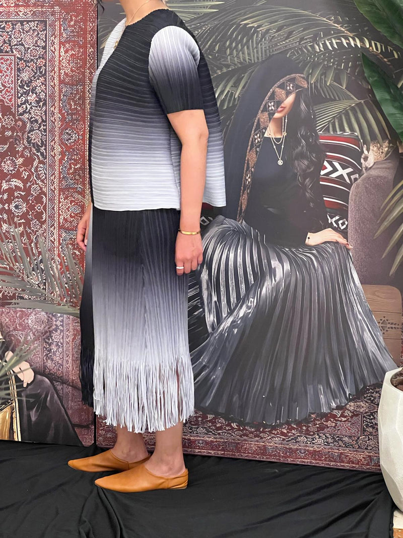 Black Pleated set