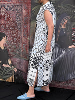 Linen pattern dress