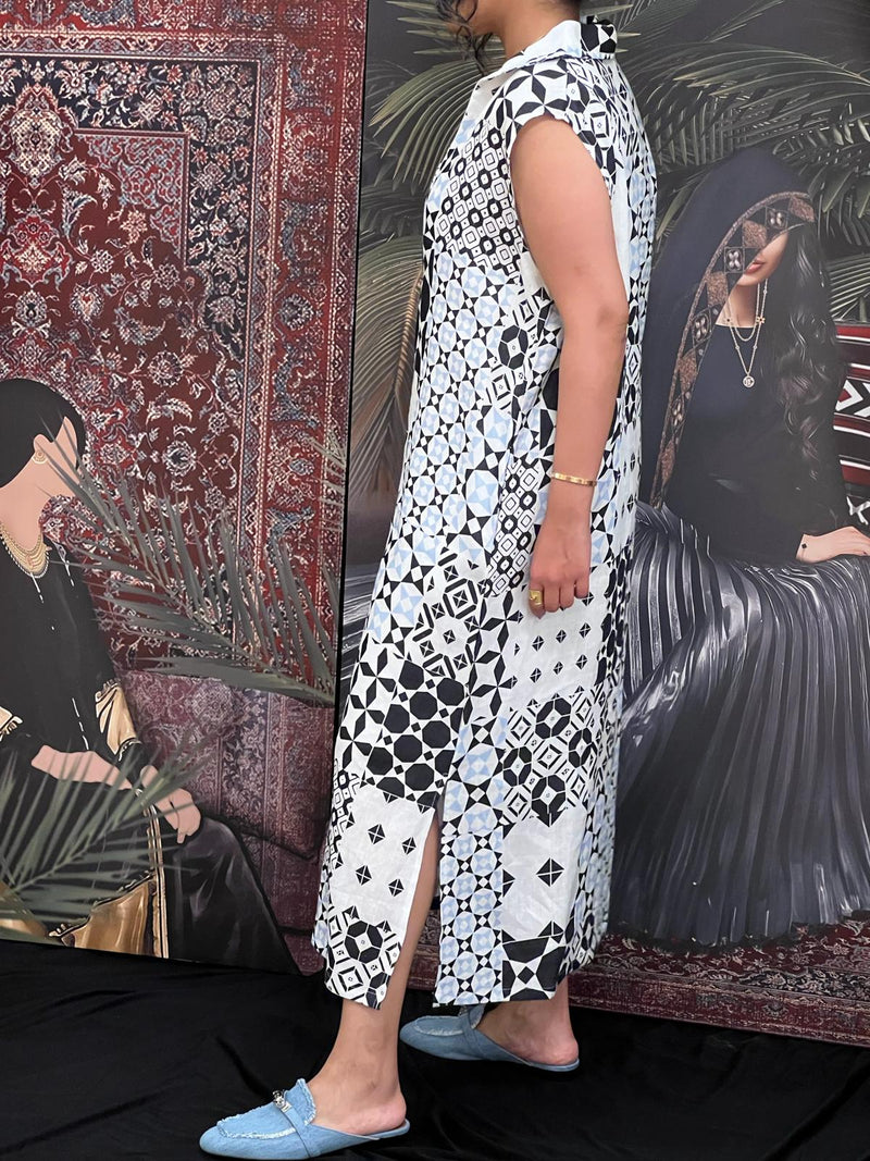 Linen pattern dress