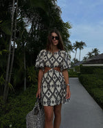 Patterned short dress