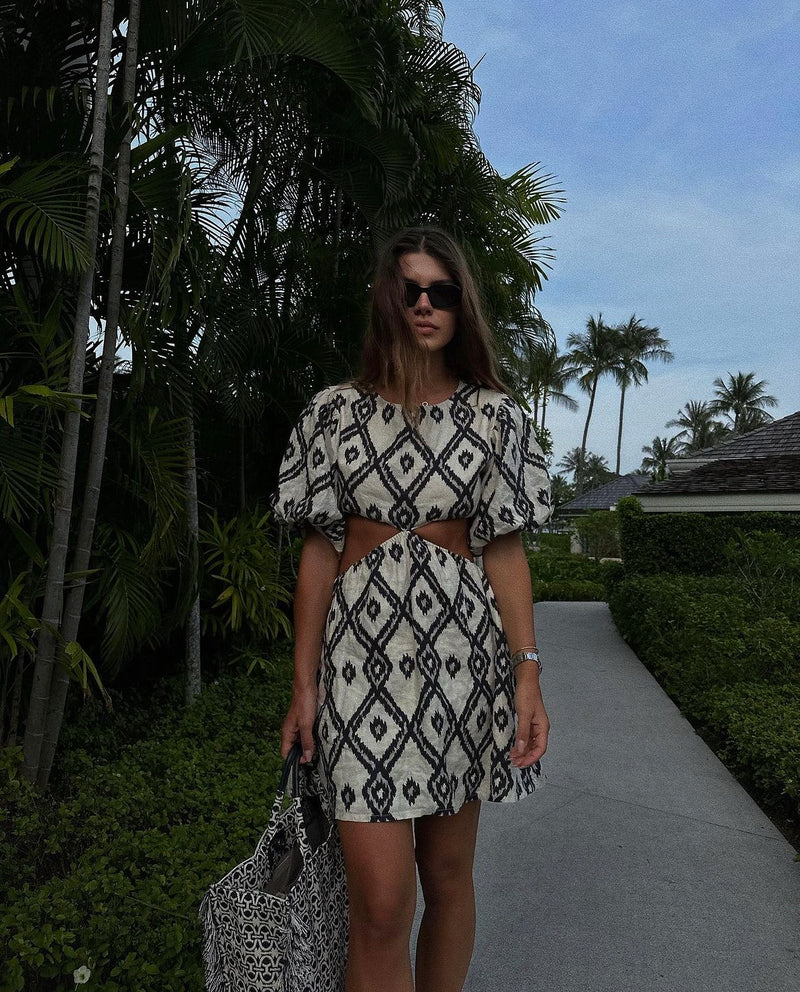 Patterned short dress