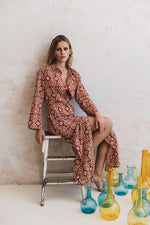Red shirt dress
