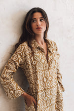 Mustartd shirt dress