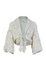 Linen puff sleeves top and skirt