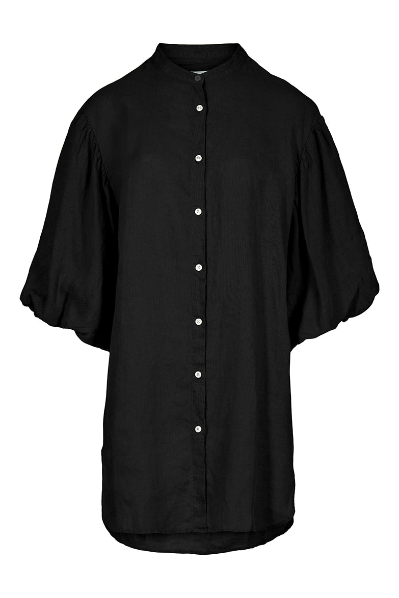 Black Puff sleeves dress
