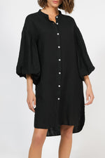 Black Puff sleeves dress