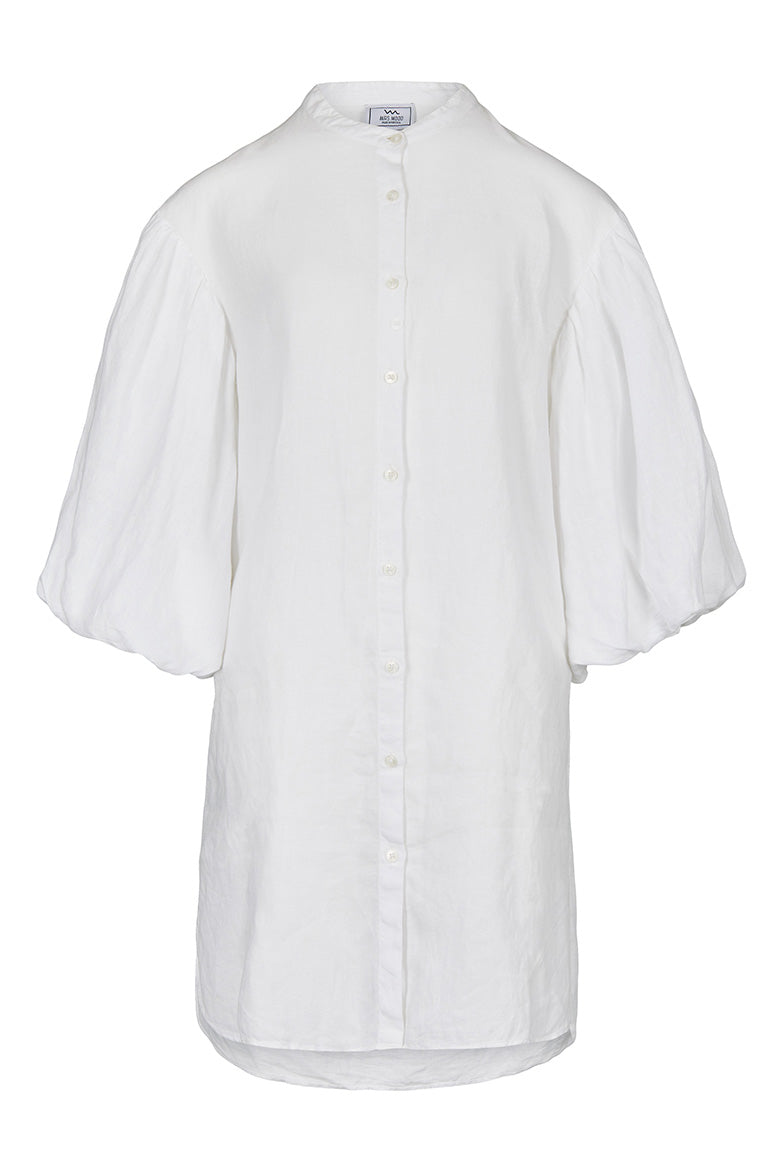 White Puff sleeves dress