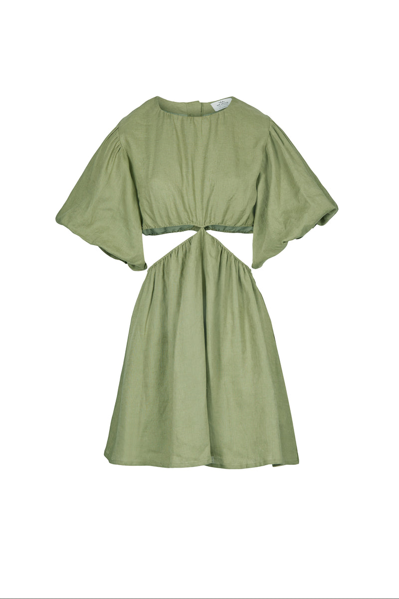 Green short dress