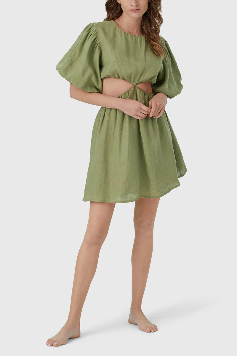 Green short dress