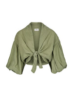 Olive linen top