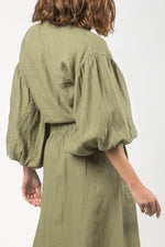 Olive linen top