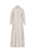 Beige long linen dress