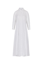 White long linen dress