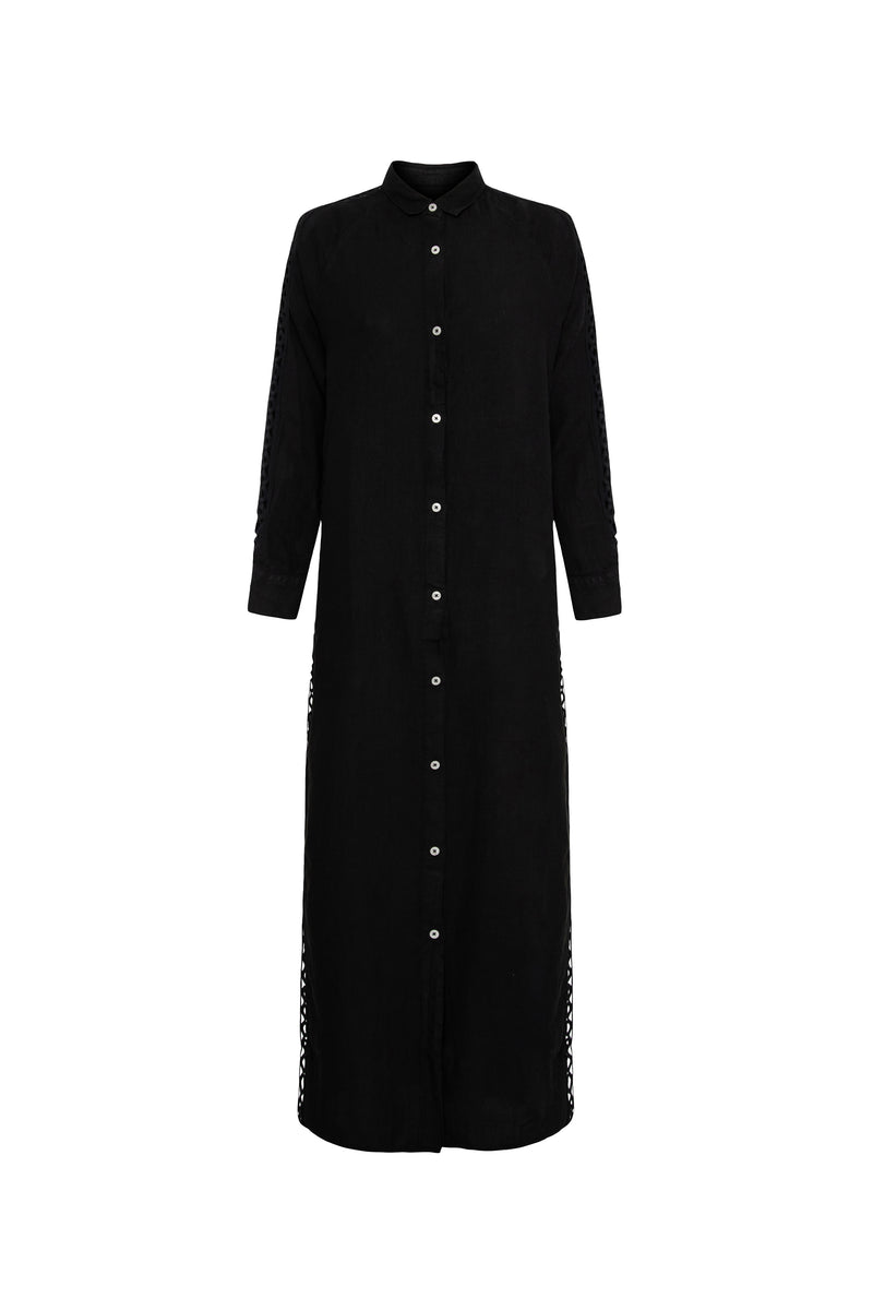 Black shirt dress