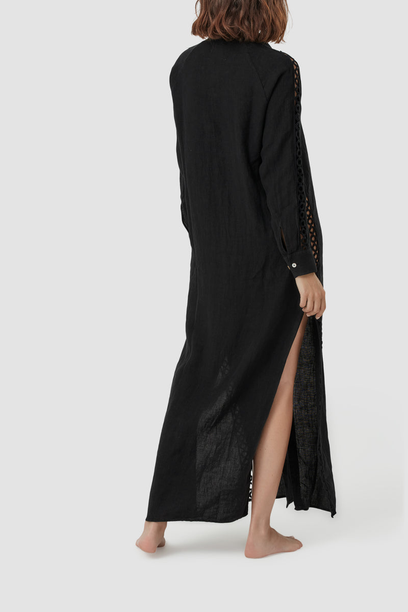 Black shirt dress