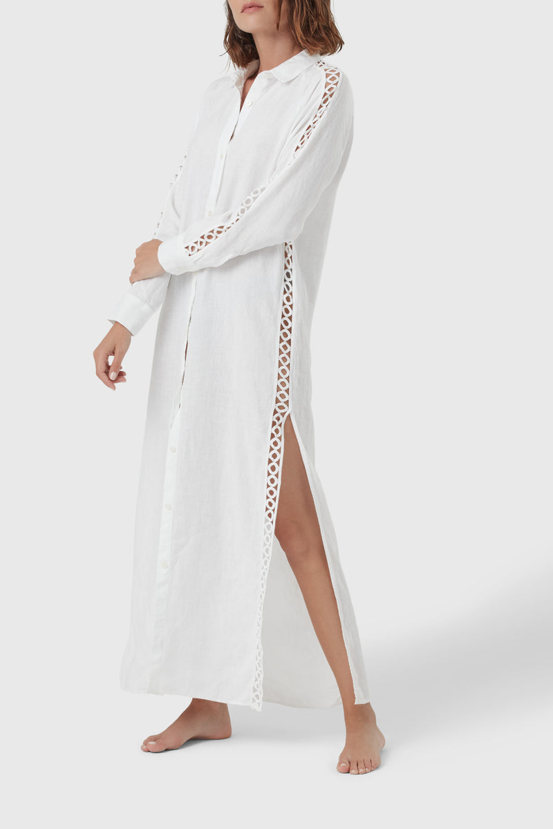White shirt dress