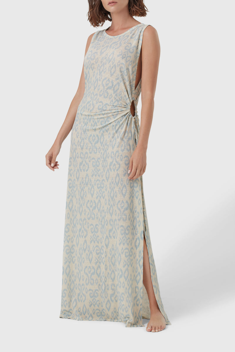 Sleeveless patterned dress