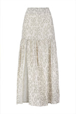 Linen puff sleeves top and skirt