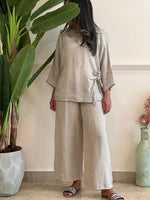 Beige linen set