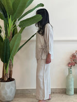 Beige linen set