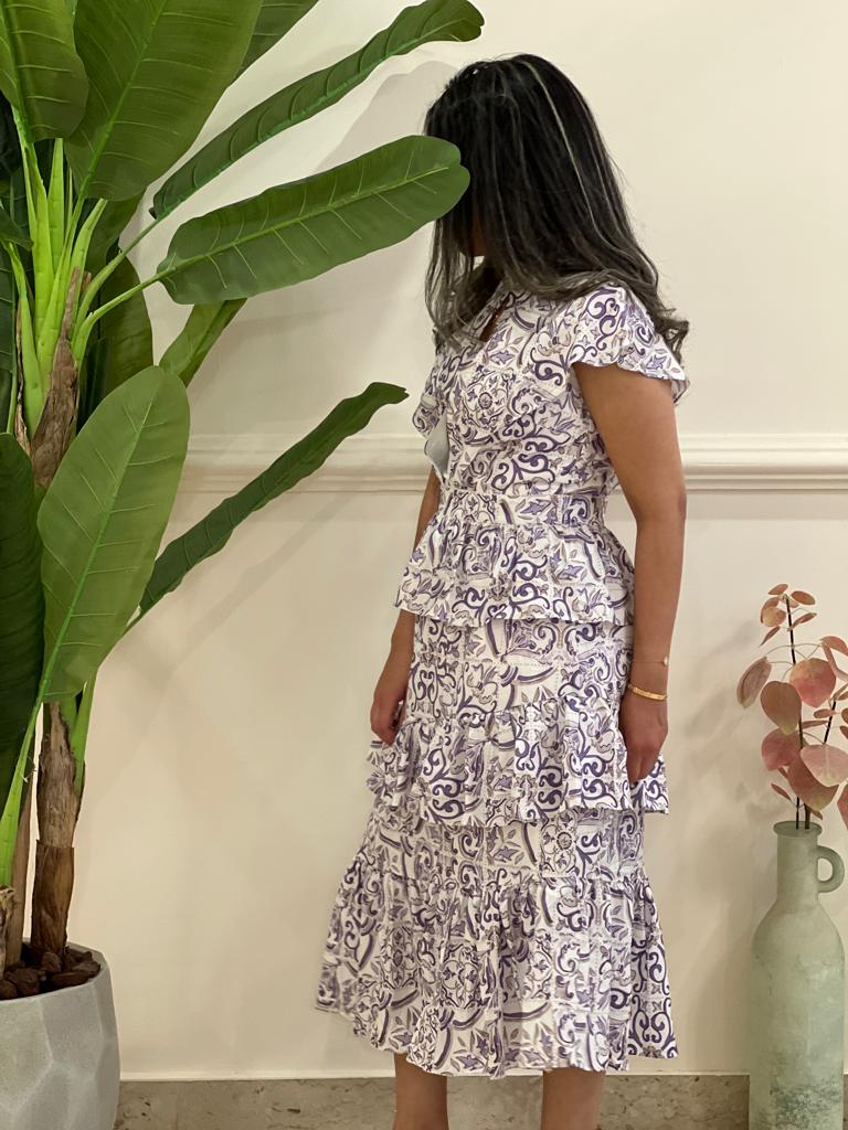 Purple patterned dress