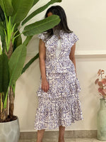 Purple patterned dress