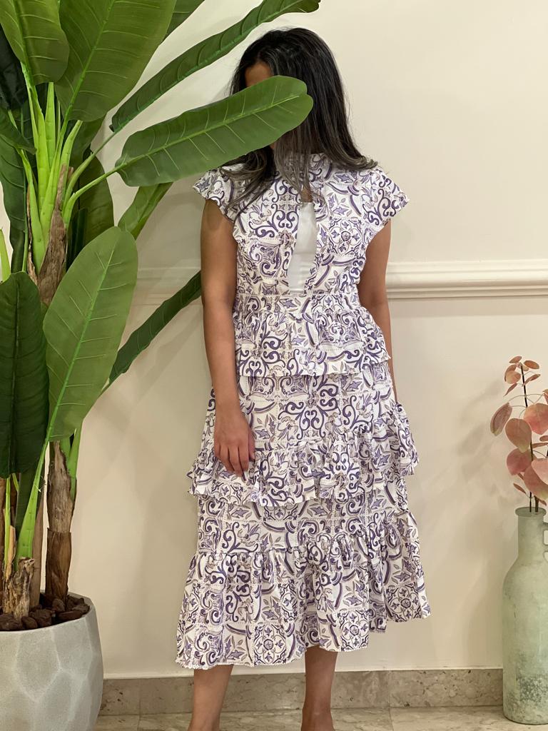 Purple patterned dress