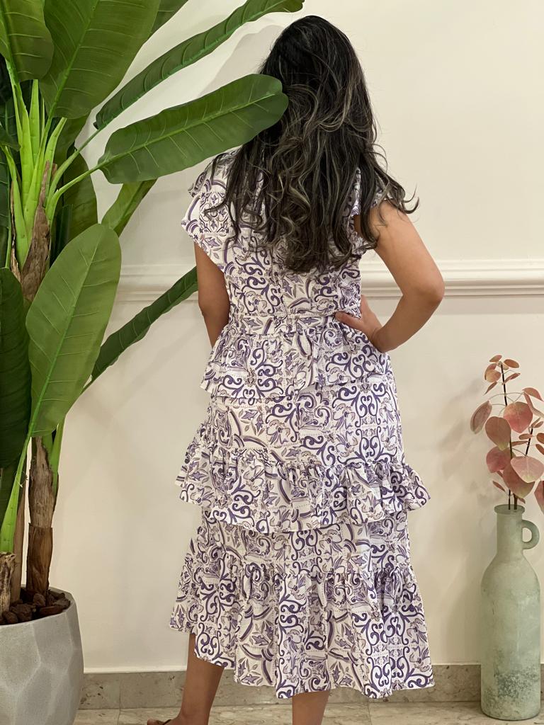 Purple patterned dress