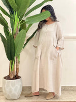 Linen dress with pockets (available in colours)