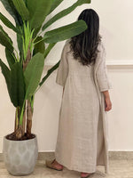 Linen dress with pockets (available in colours)