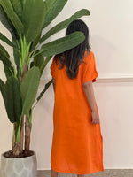 Linen midi dress (available in colours)