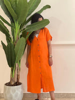 Linen midi dress (available in colours)