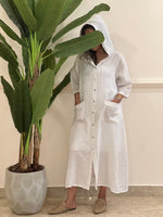 Hooded Linen dress