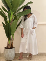 Hooded Linen dress