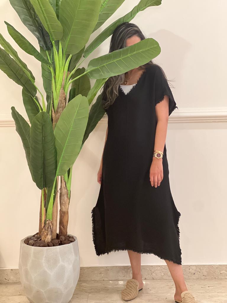 Linen midi dress (available in colours)