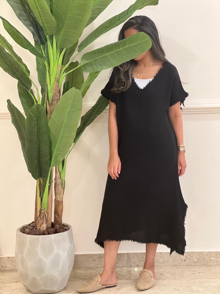 Linen midi dress (available in colours)