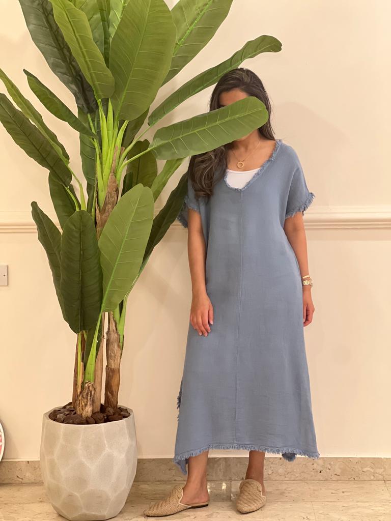 Linen midi dress (available in colours)