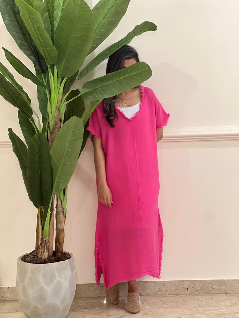 Linen midi dress (available in colours)