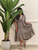 Linen midi dress (available in colours)