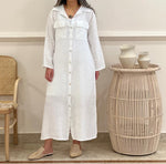 Two pockets Linen shirt dress (available in colours)