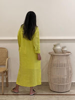 One pocket Linen midi shirt dress (available in colours)