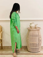 Cotton perforated shirt dress (available in colours)