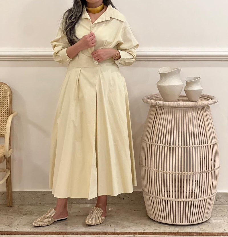 Cotton shirt dress