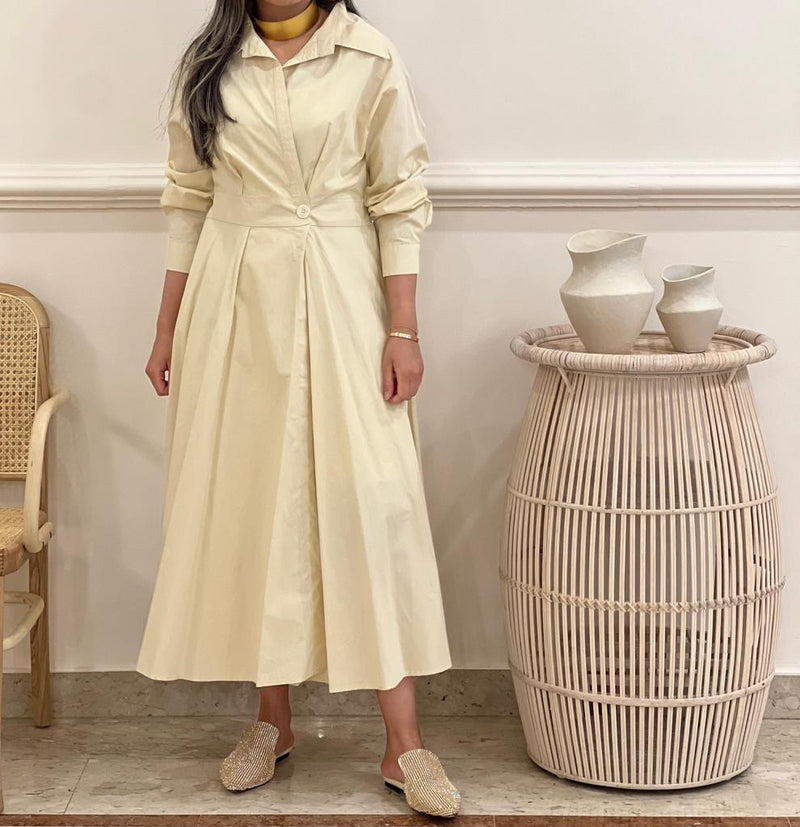 Cotton shirt dress