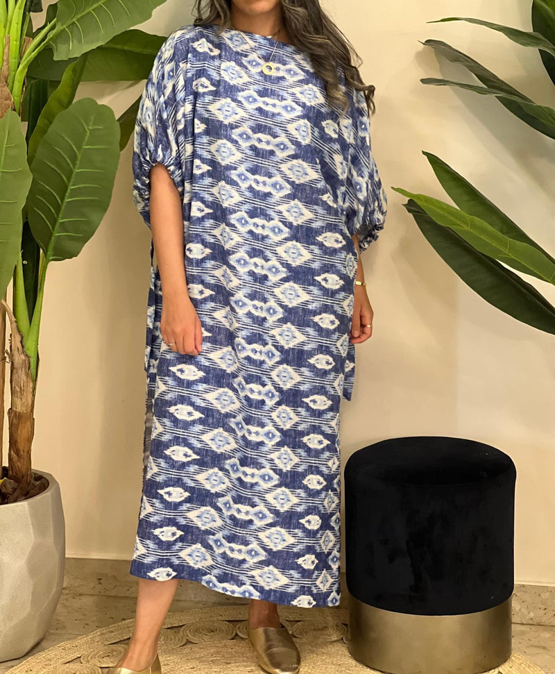 Linen patterned dress