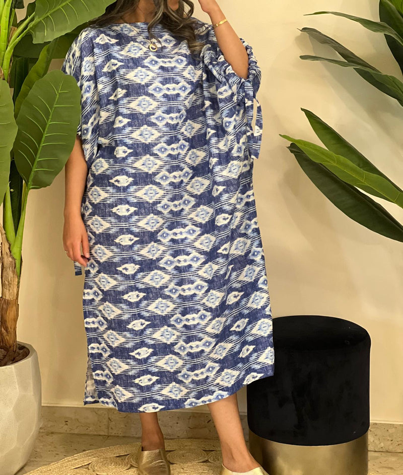Linen patterned dress