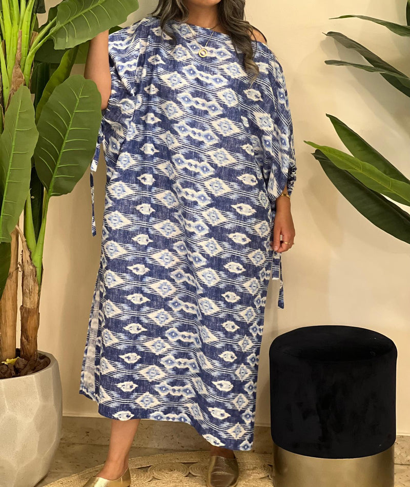 Linen patterned dress
