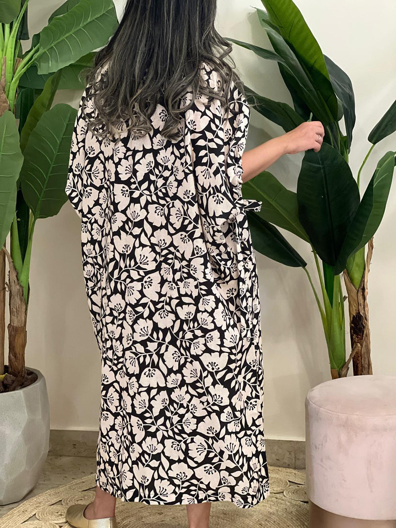Linen patterned dress