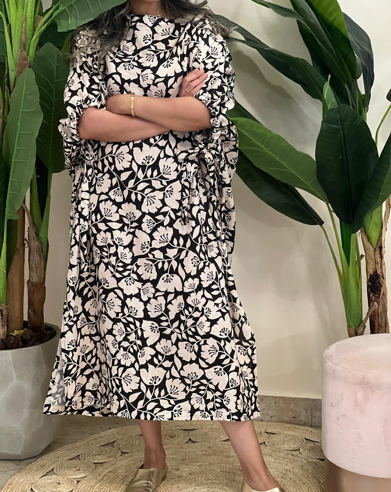 Linen patterned dress